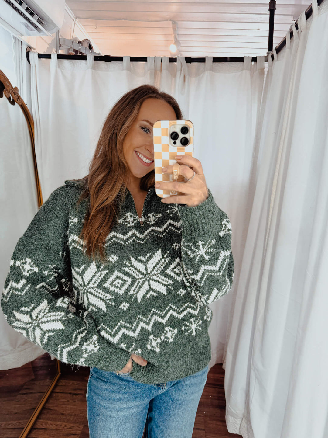 Fair Isle Jacquard Sweater Pullover