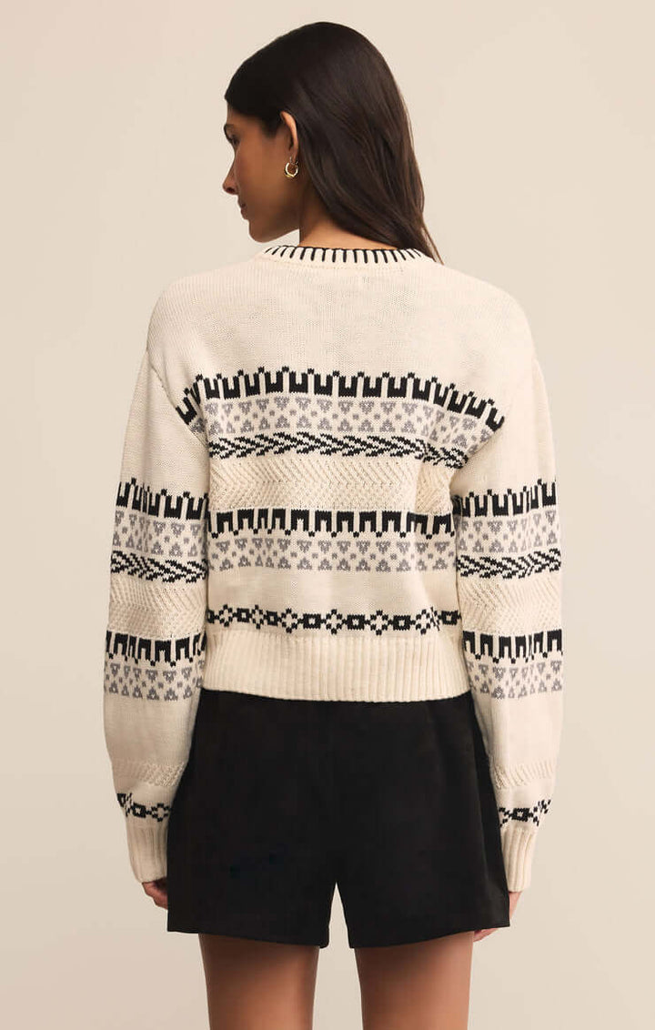 Z SUPPLY: Perci Fair Isle Sweater - Crystal