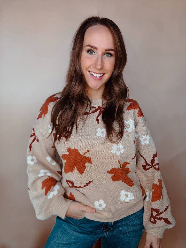 Falling Leaves & Bows Sweater