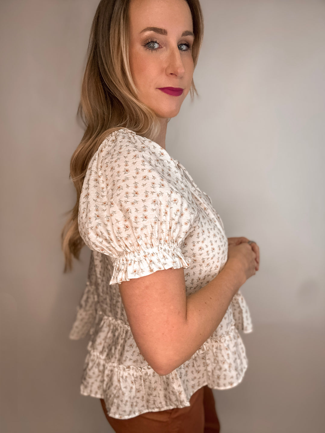 Josephine Floral Ruffle Blouse