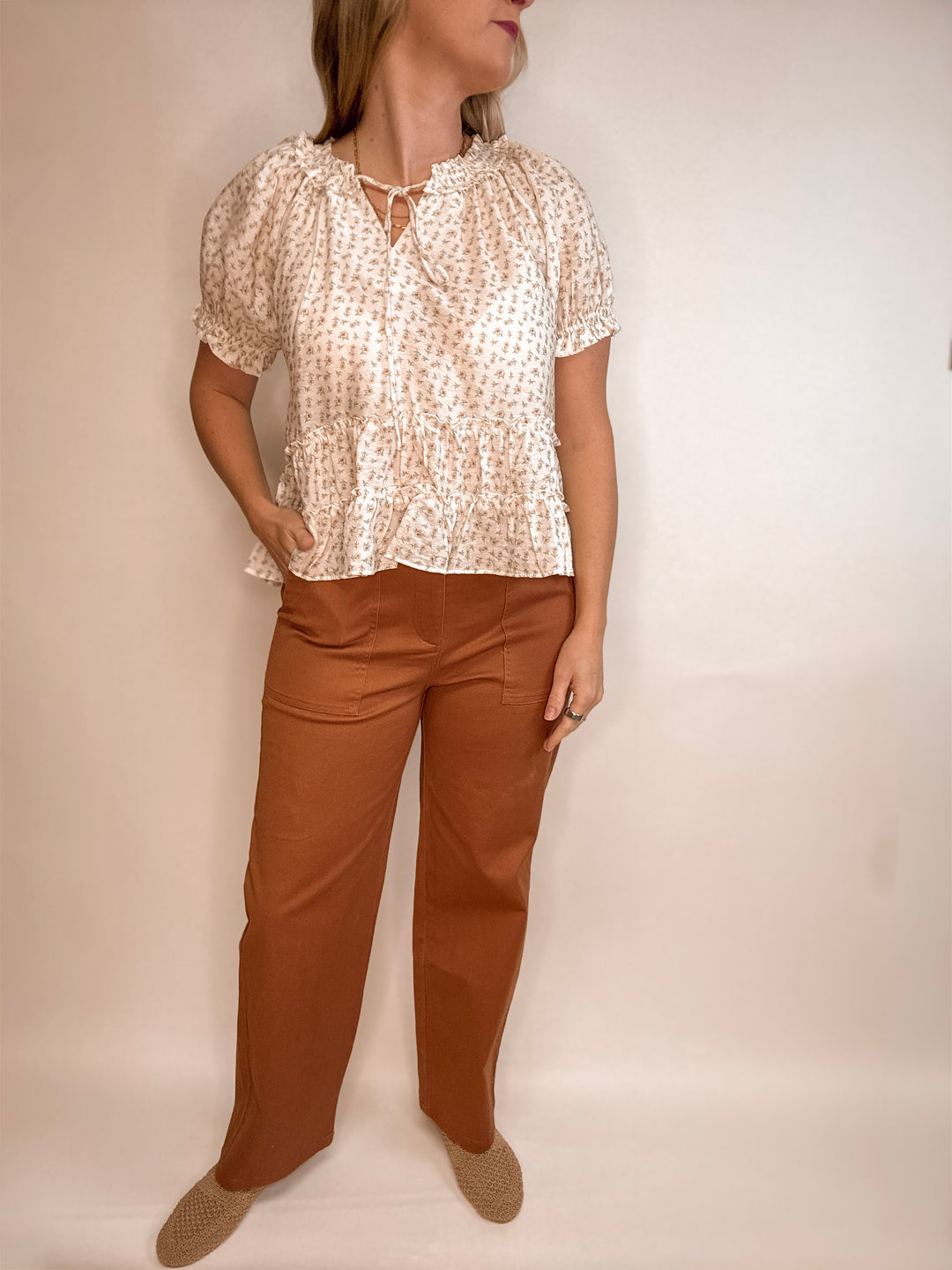 Josephine Floral Ruffle Blouse