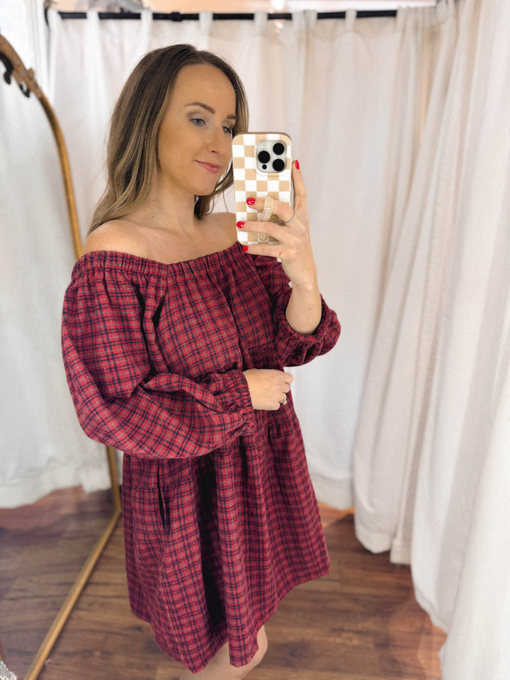 Lumberjill Plaid Pocketed Mini Dress