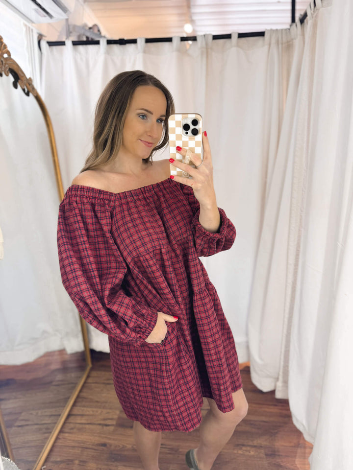 Lumberjill Plaid Pocketed Mini Dress