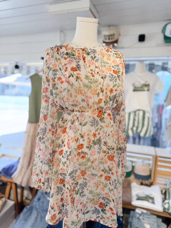 Garden Stroll Floral Mini Dress