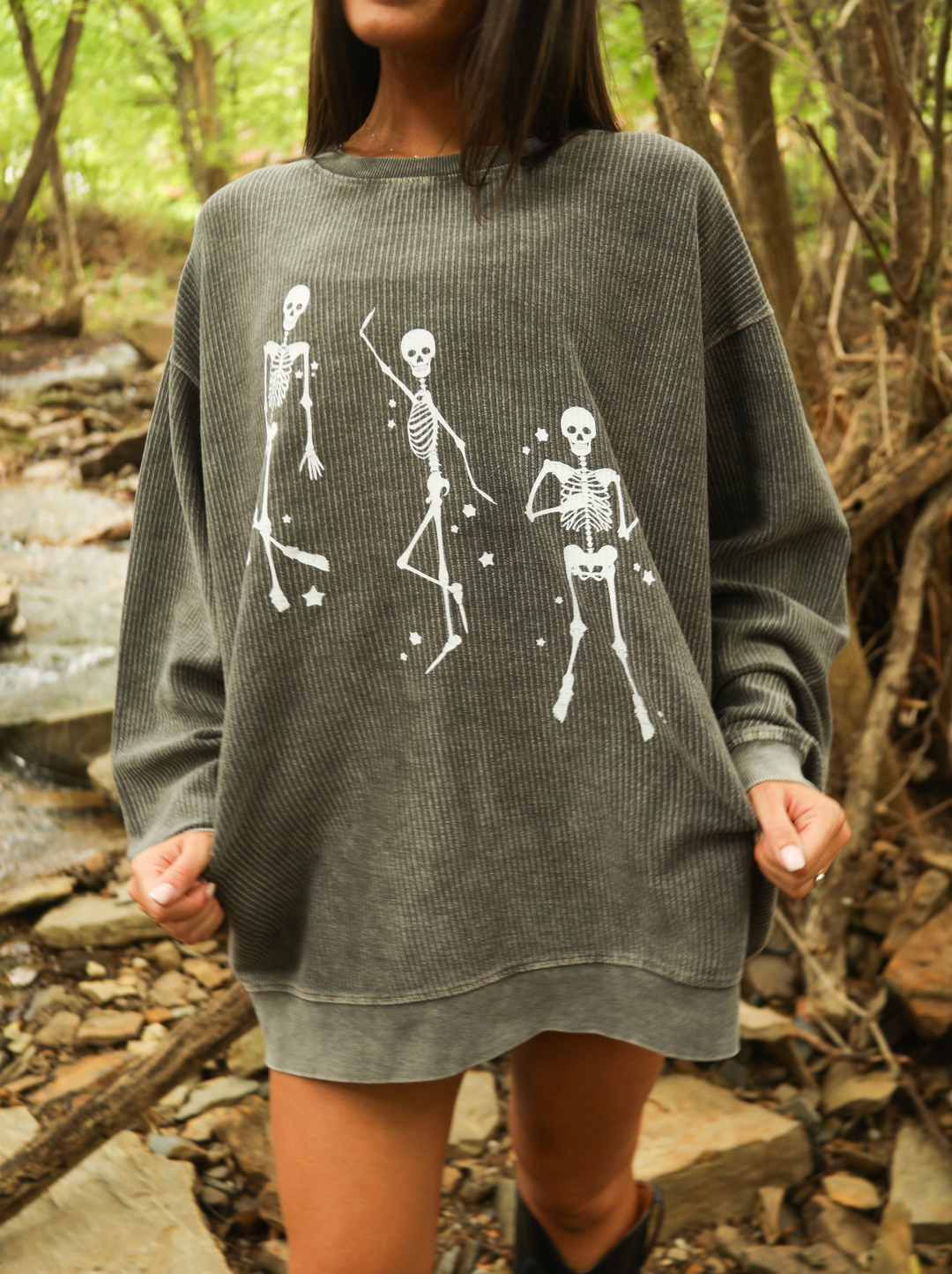 Dancing Skeletons Corded Sweatshirt