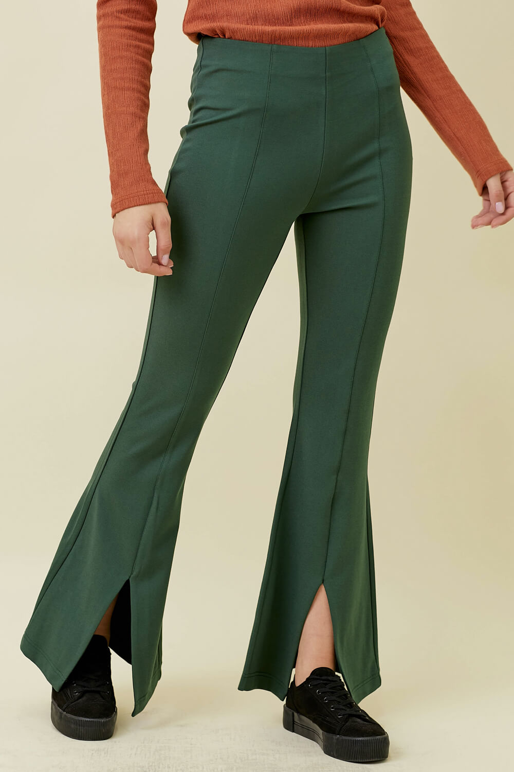 Walk the Walk Flare Pants with Slit