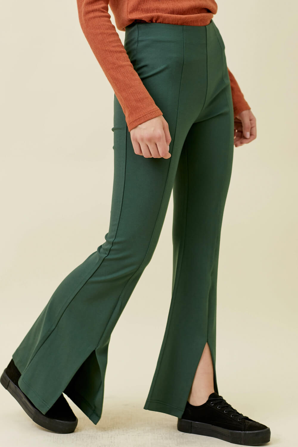 Stretch Dress Pants with Slit Zen + Zeus Clothing Co. Stretch Dress Pants with Slit Zen + Zeus Clothing Co.