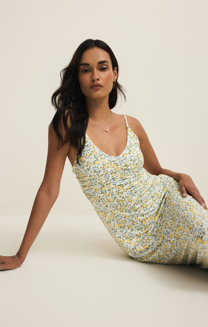 Z SUPPLY: Faya Idra Ditsy Maxi Dress - Cloud