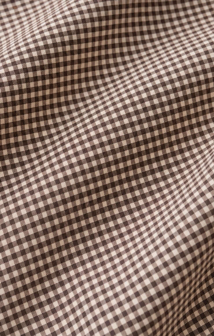 Z SUPPLY: On Duty Gingham Button Up Shirt - Dark Chocolate