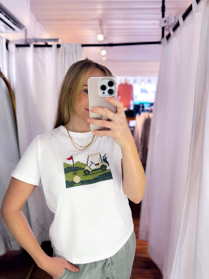 Golf Cart Embroidered Tee