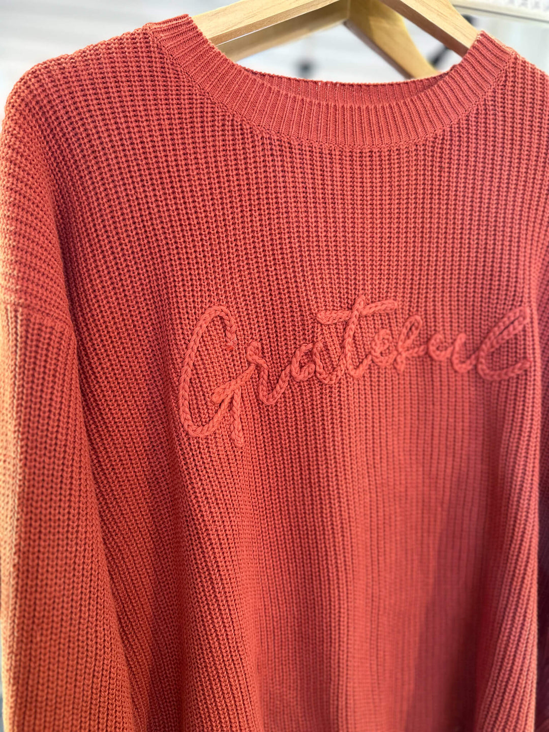 Grateful Knit Sweater in Rust
