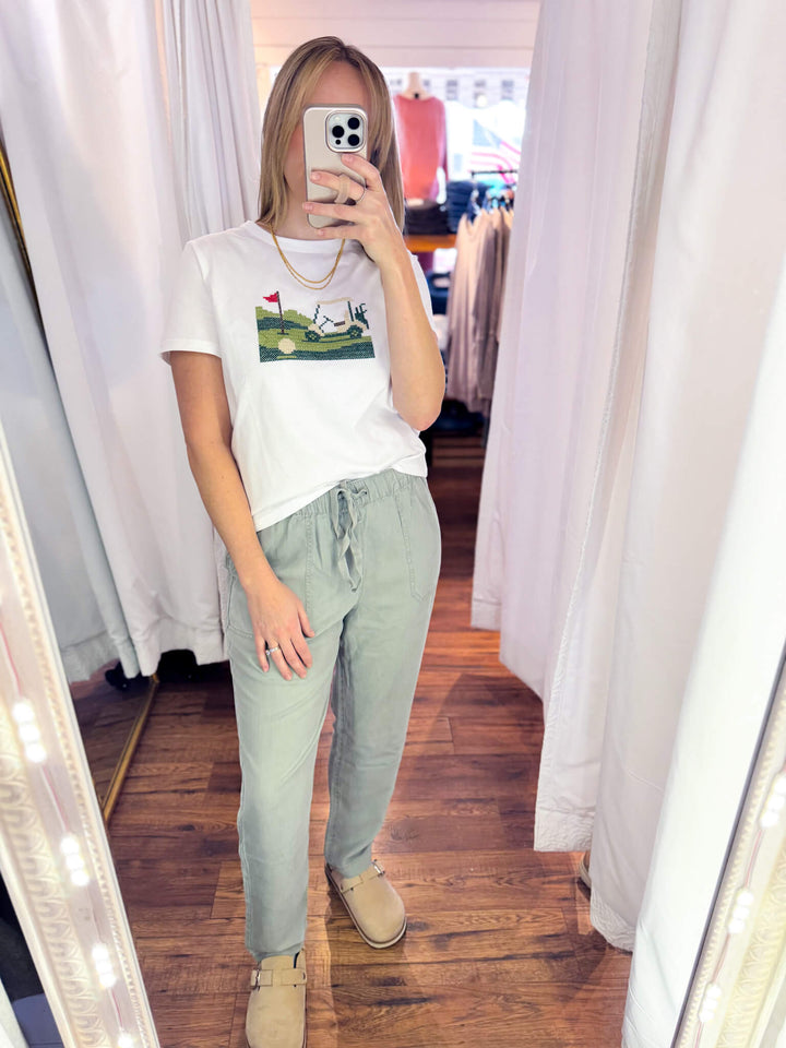 Tapered Pants with Pockets