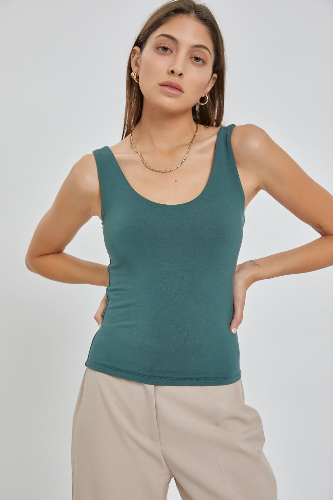 Double Lined Basic Fitted Tank