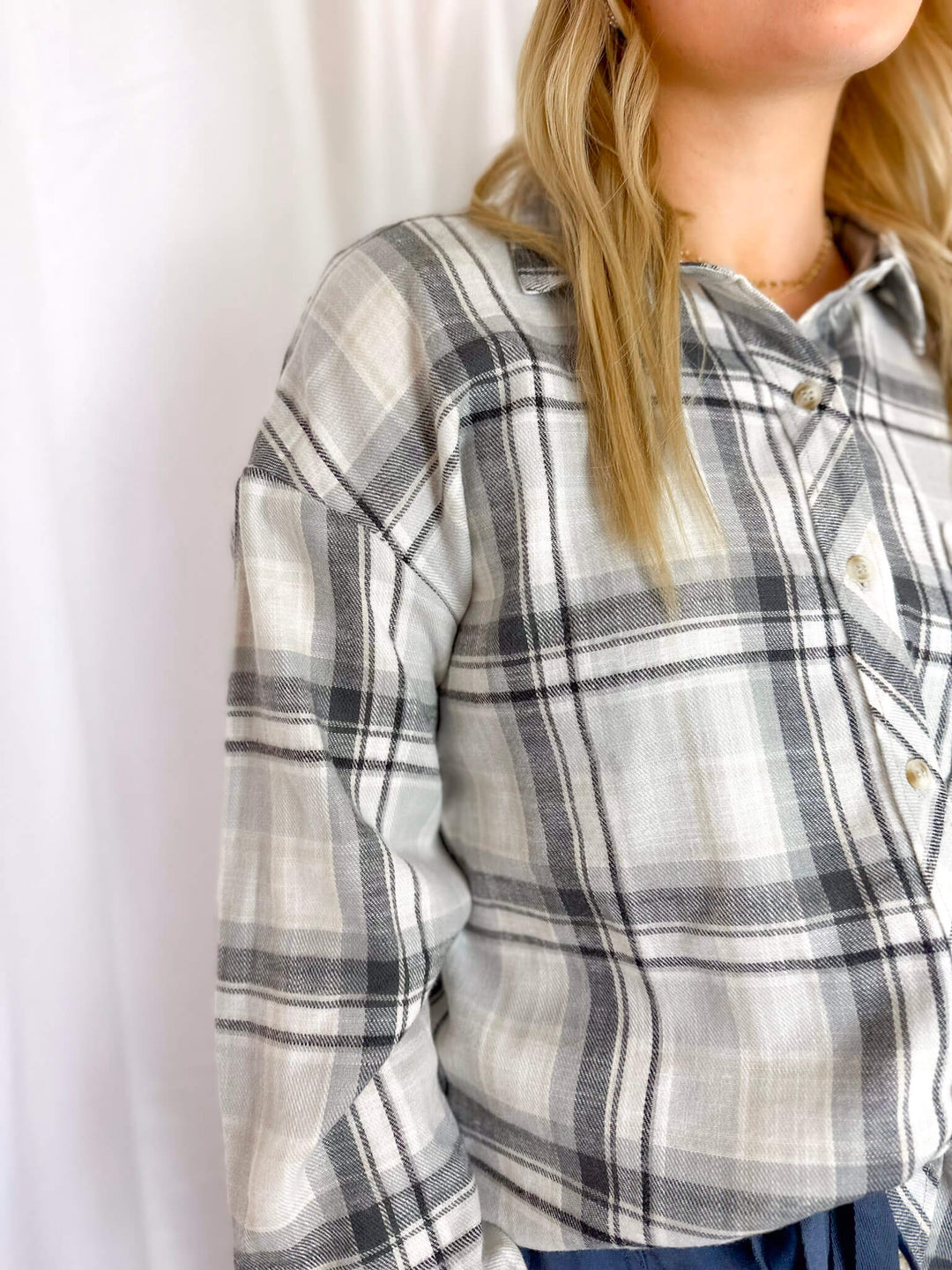 Oversized Boyfriend Flannel Button Up