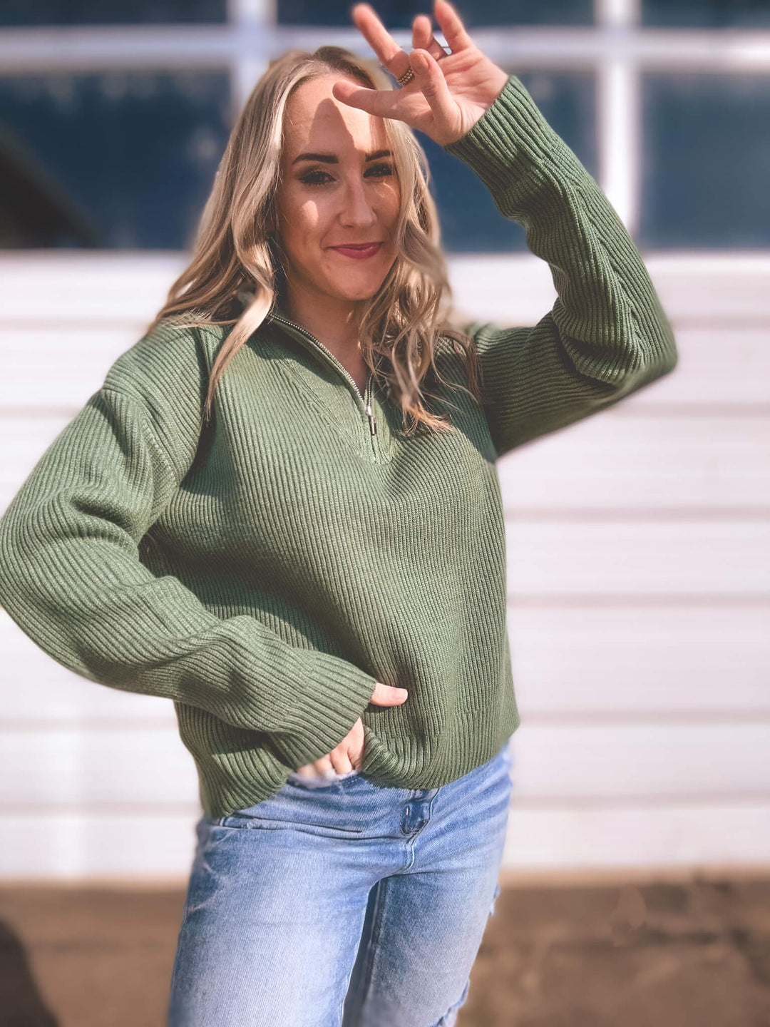 Hit the Trail Half Zip Sweater