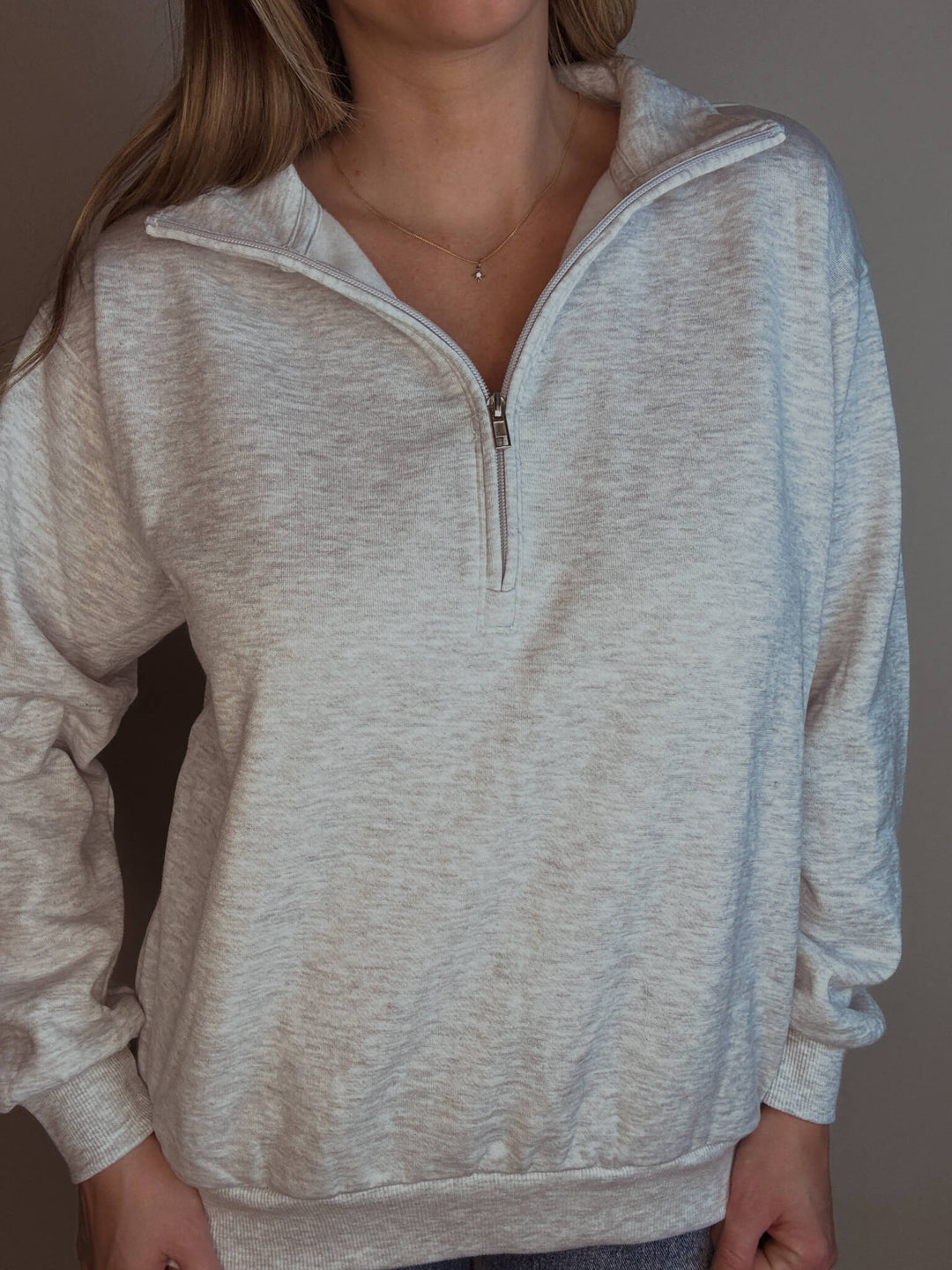 Cloud Nine Collared Half-zip Sweatshirt