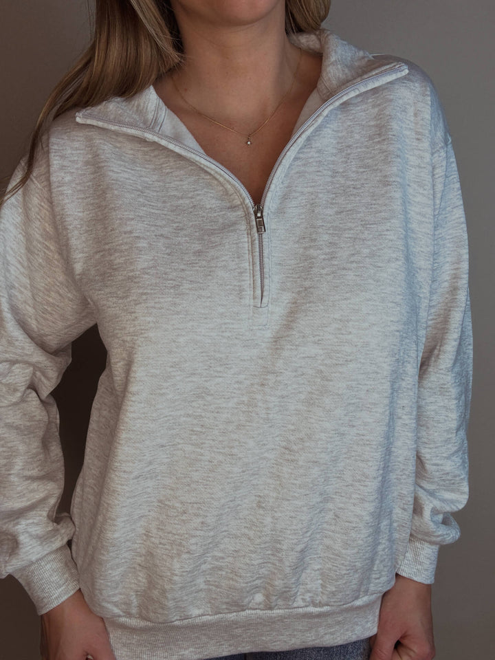 Cloud Nine Collared Half-zip Sweatshirt