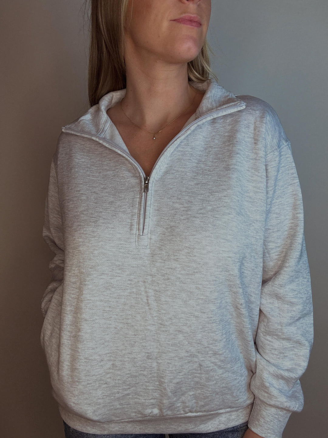 Cloud Nine Collared Half-zip Sweatshirt