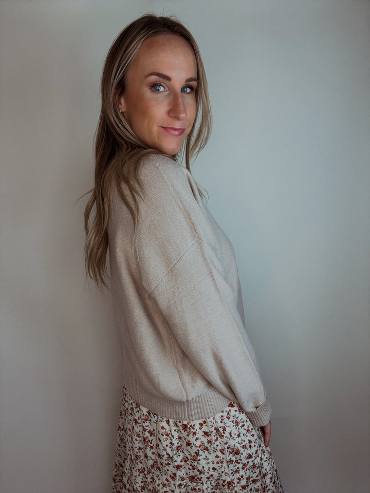 Campfire Henley Layering Button-up Sweater