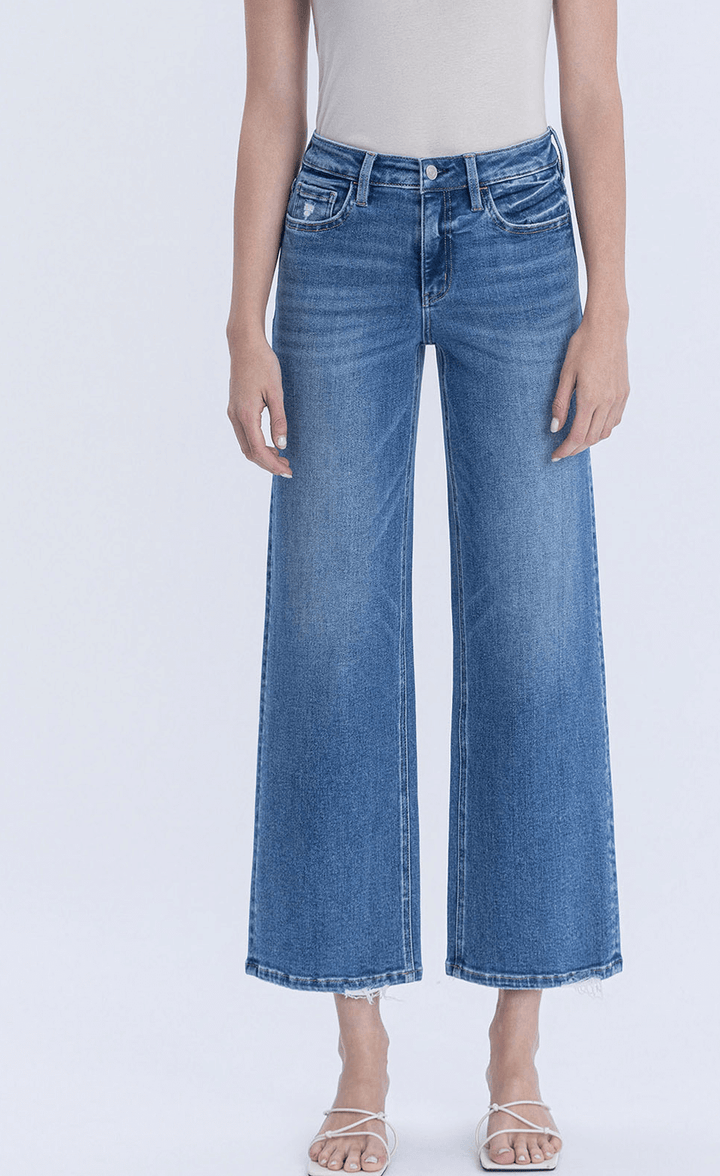 Blue Soul High Rise Crop Wide Leg Jeans