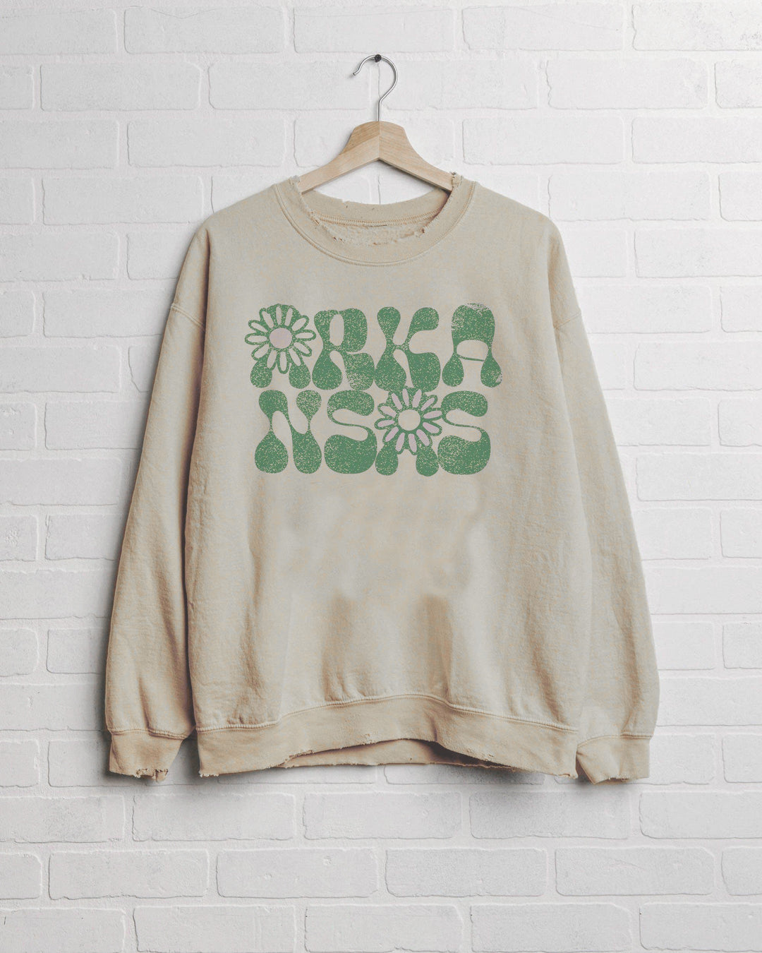 Arkansas Flower Sand Thrifted Sweatshirt