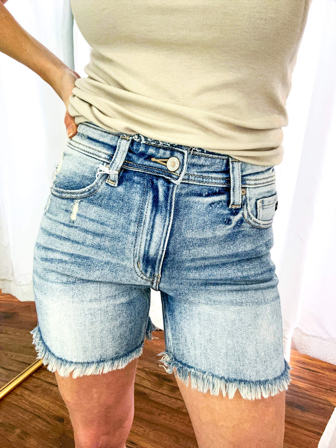 kancan-long-inseam-frayed-shorts