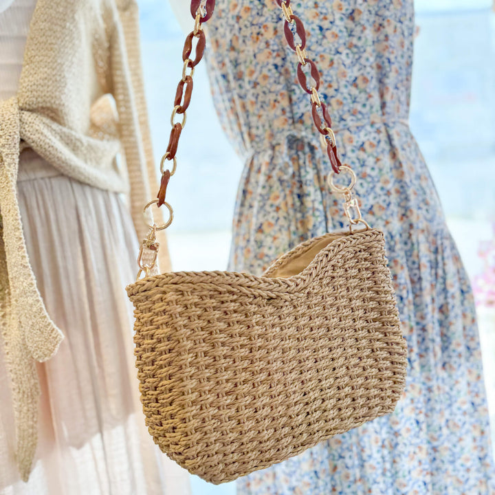 Staycation Straw Bag (Free Crossbody Strap Included!)