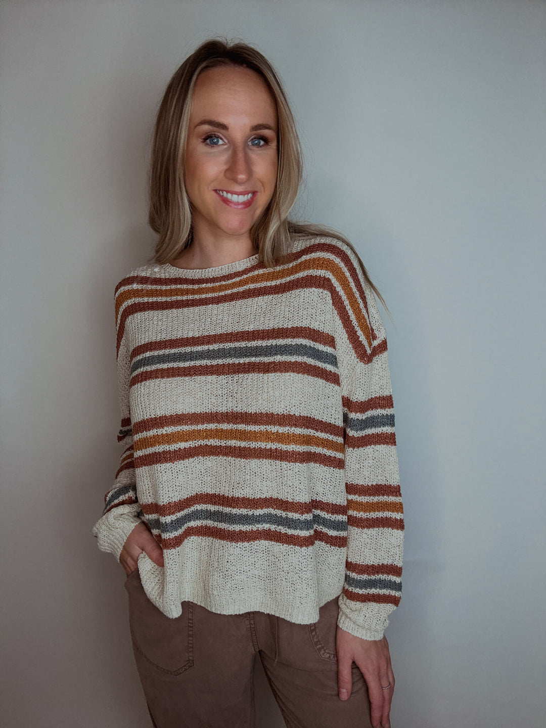 Breezy Lightweight Striped Sweater