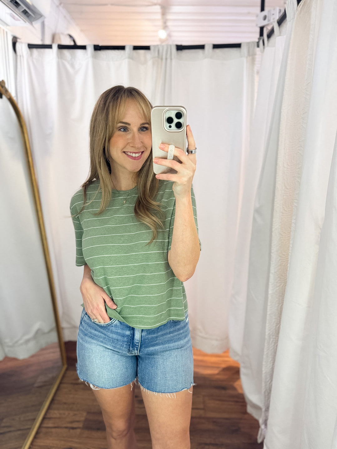 Parker Stripe Cotton Linen Top