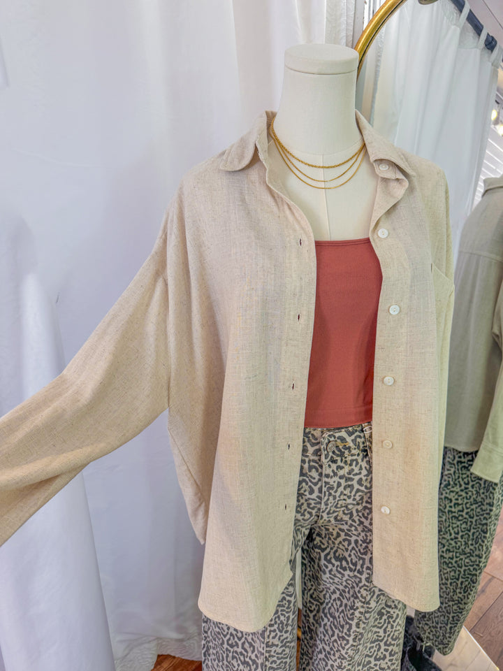 Effortless Linen Button-up Shirt