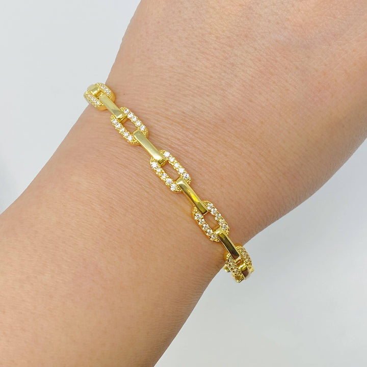 Linked Open Bangle Bracelet
