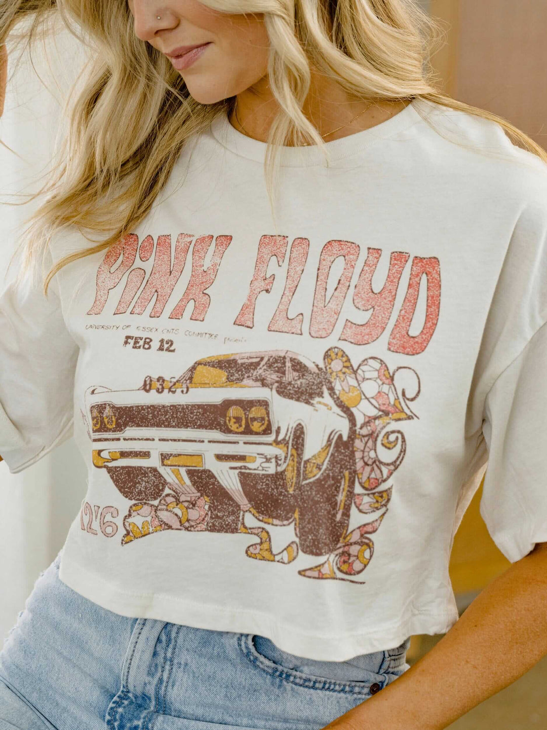 Pink Floyd Essex Cropped Graphic Tee