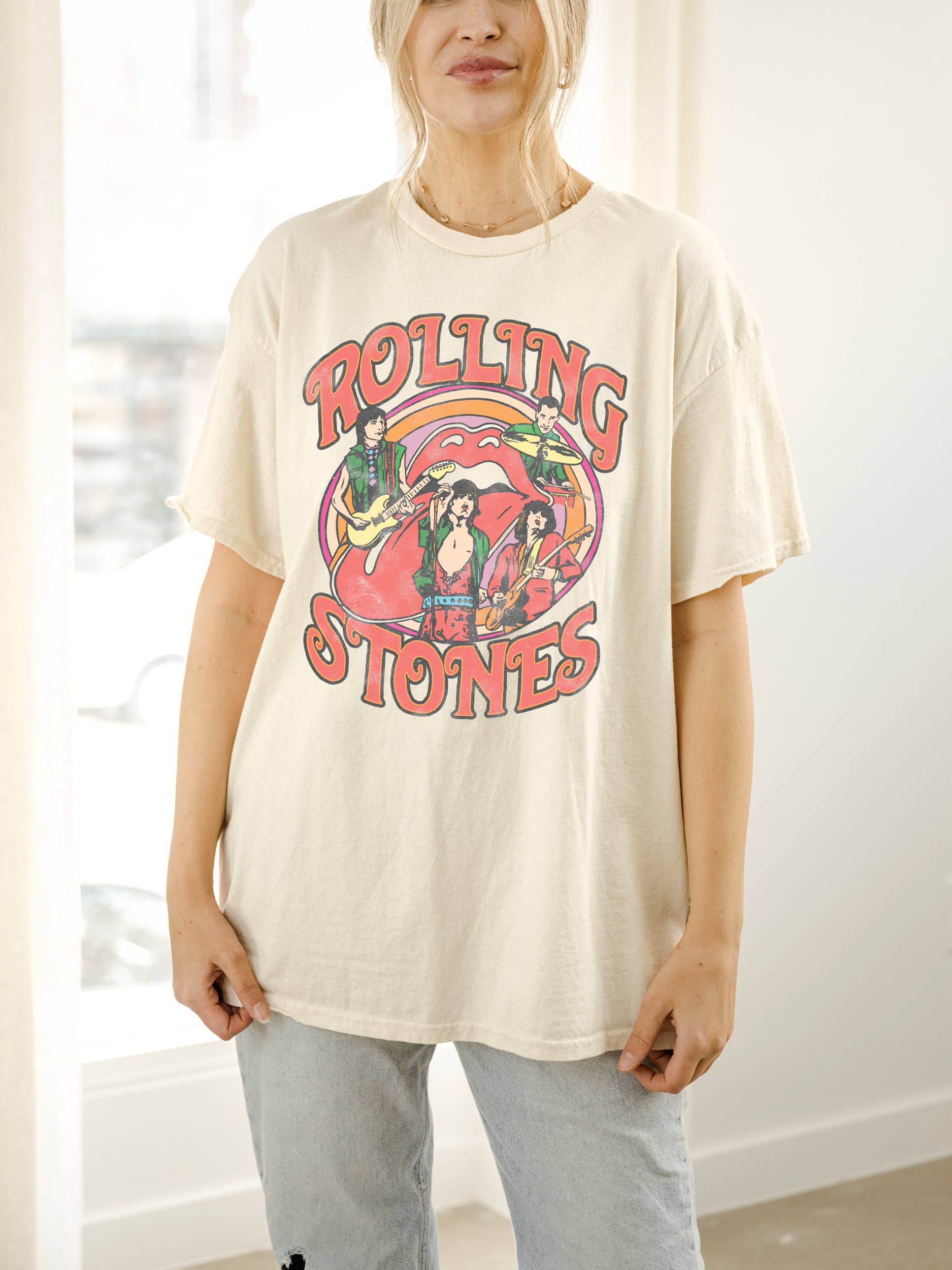 Rolling Stones Vintage Concert Off White Thrifted Tee – Zen + Zeus