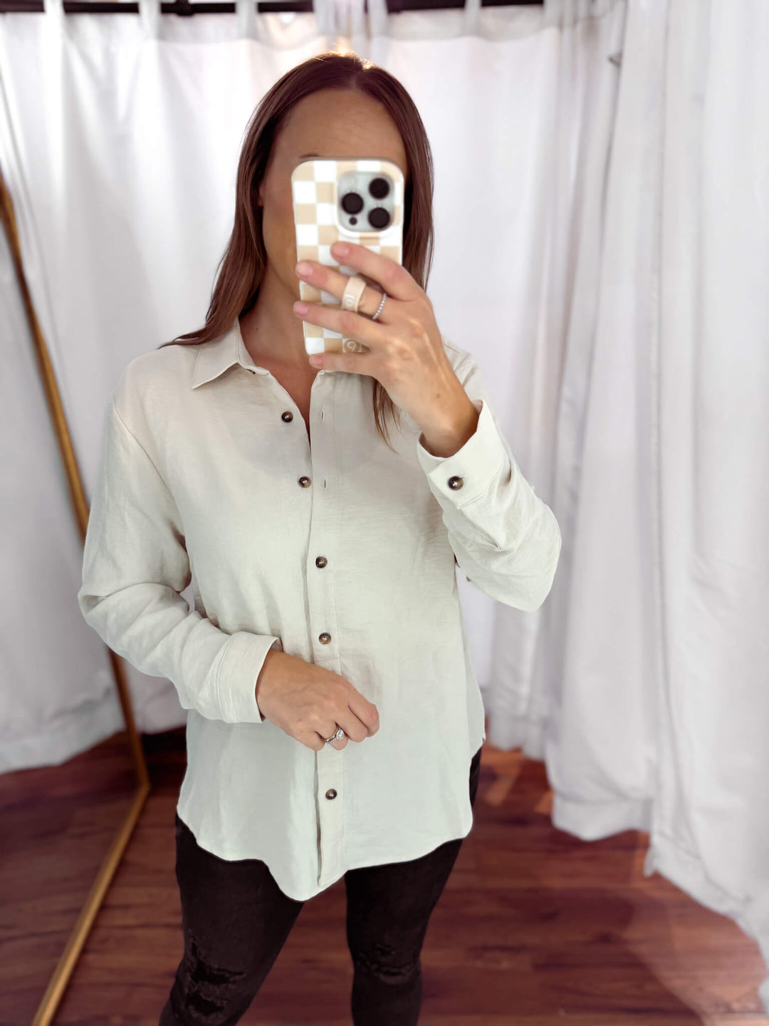 Airy Feel Button-Up Shirt