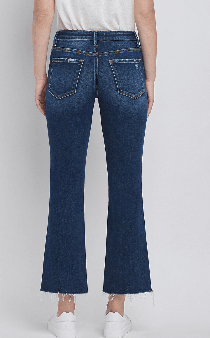 High Rise Mini Ankle Bootcut Jeans - Sea of Love