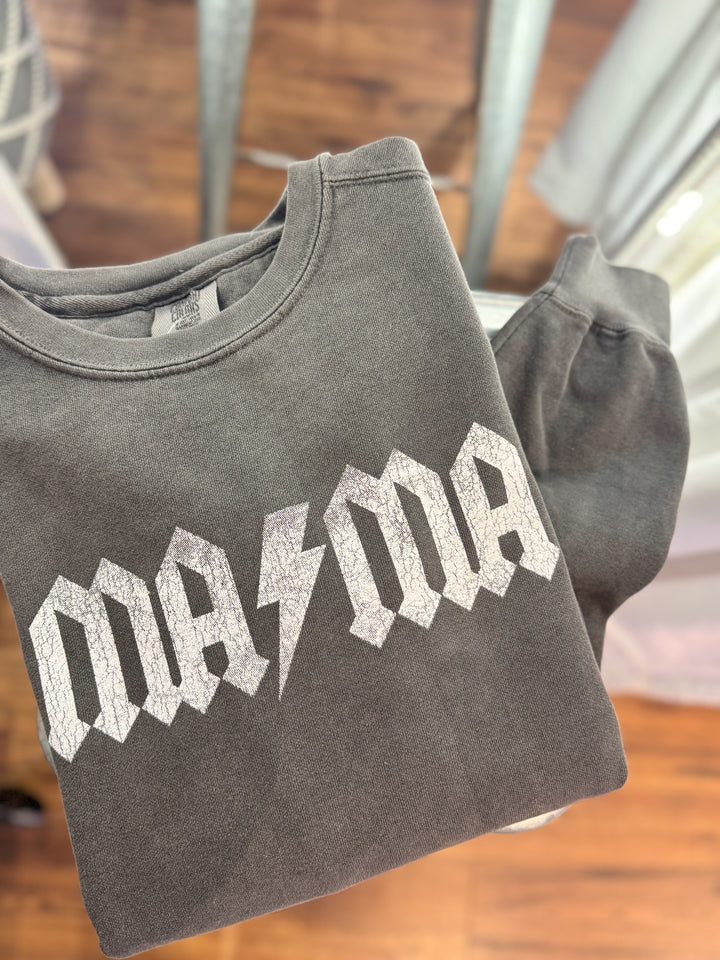 Mama Lightning Bolt Graphic Sweatshirt