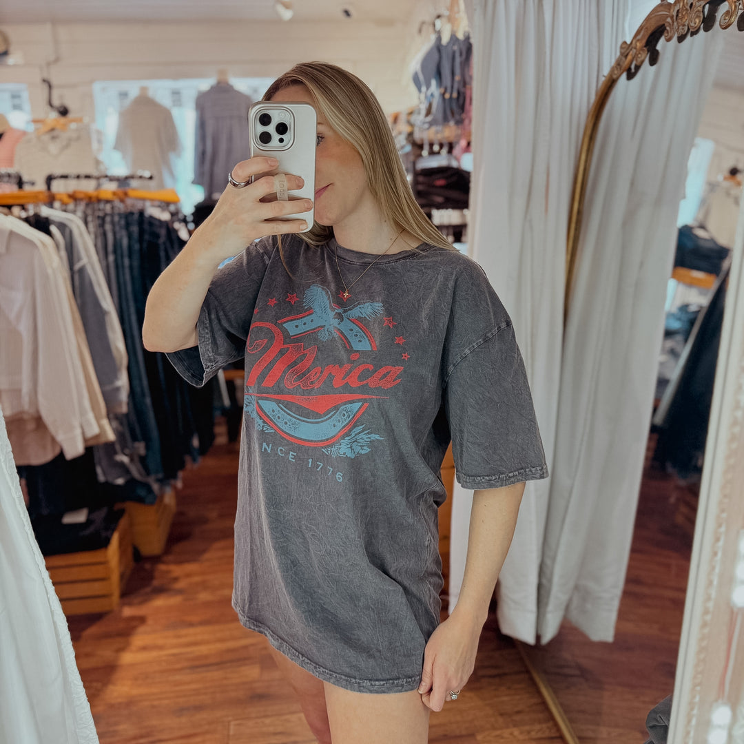 Merica Oversized Mineral Graphic Tee