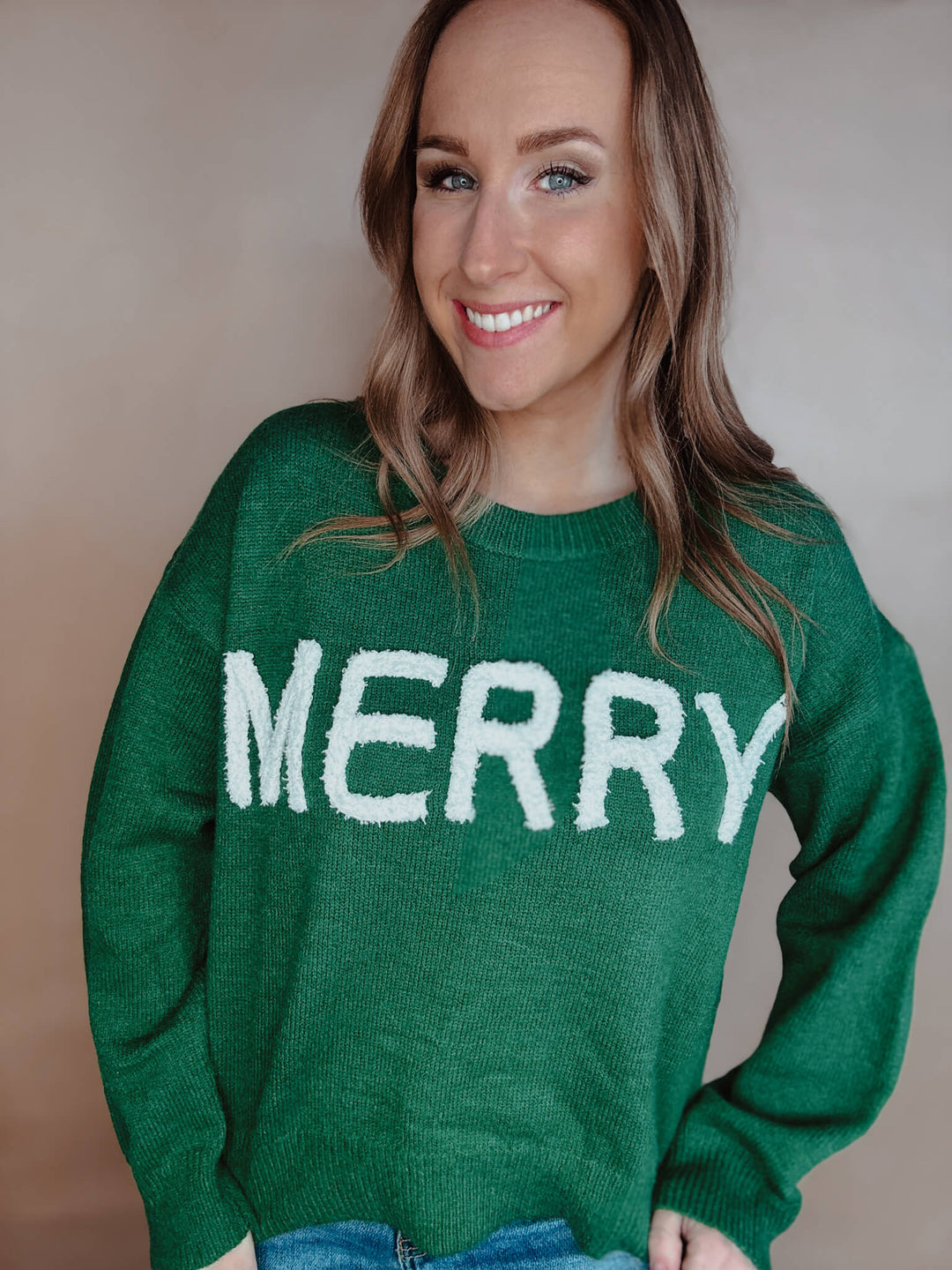 Festive Merry Stitched Sweater