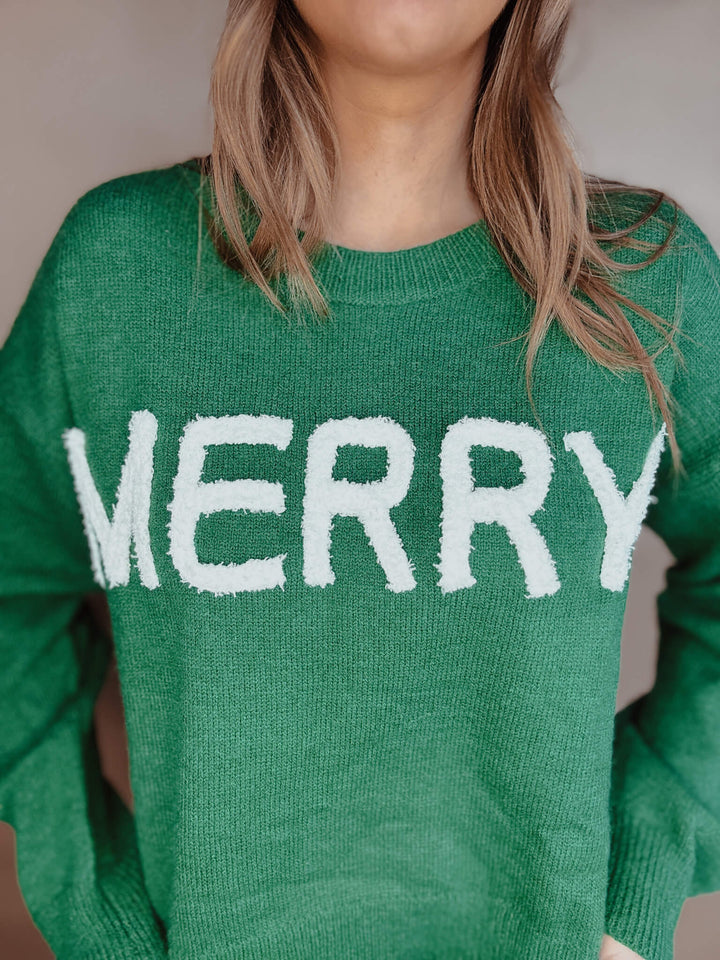 Festive Merry Stitched Sweater