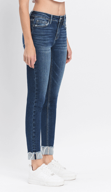 Mid Rise Cuffed Skinny Jean