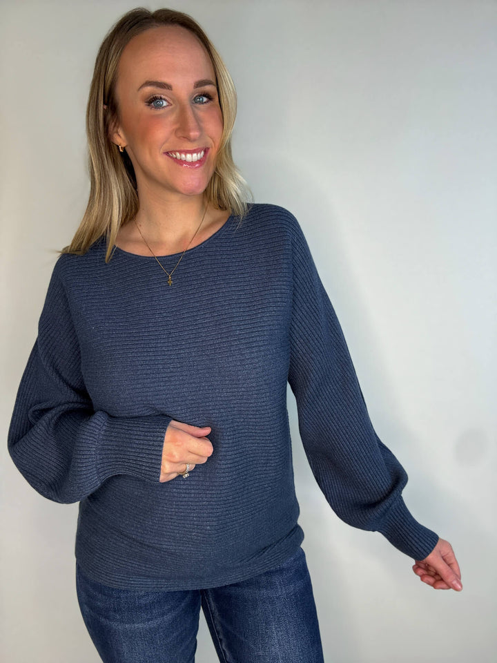 Cuddle Up Ribbed Sweater Top