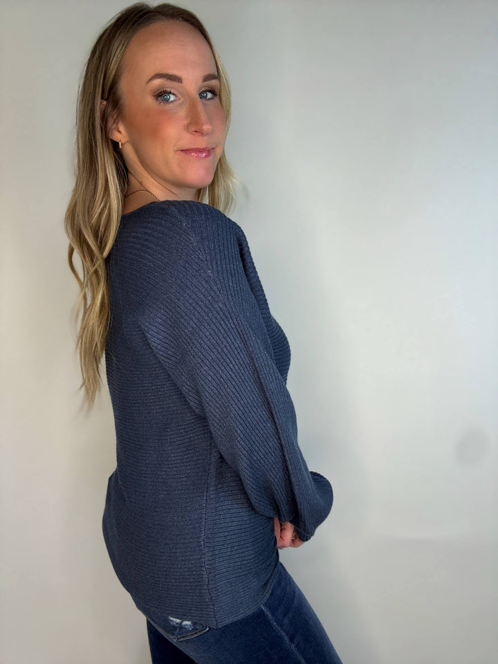 Cuddle Up Ribbed Sweater Top