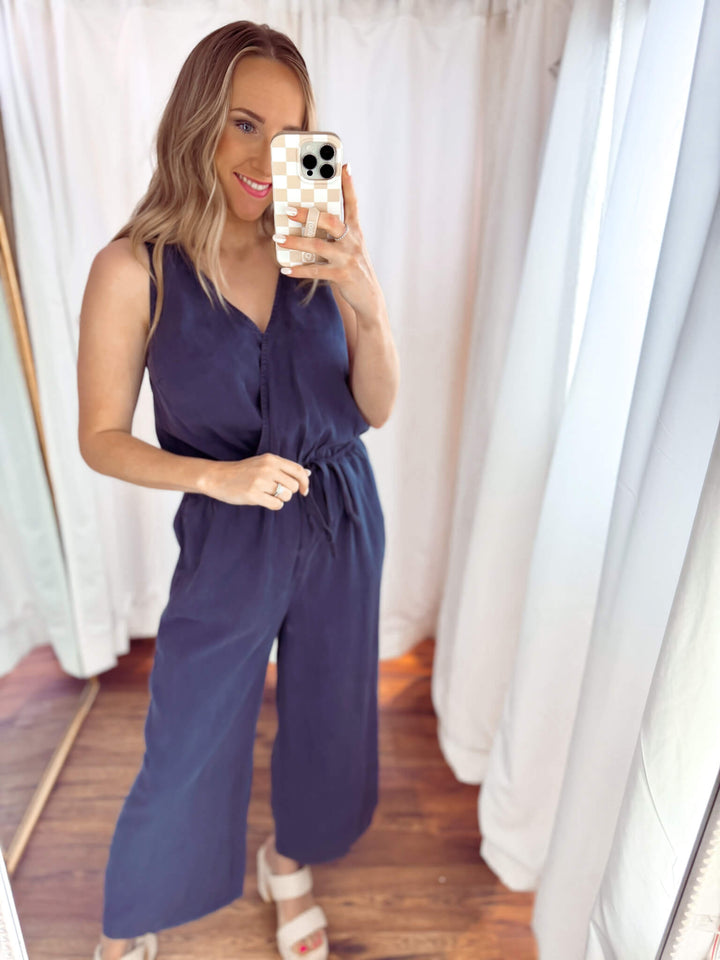 Easy Going Drawstring Jumpsuit