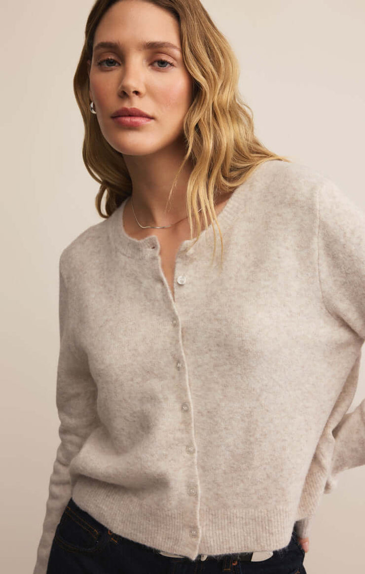 Z SUPPLY: Medina Cozy Cardigan - Light Oatmeal Heather