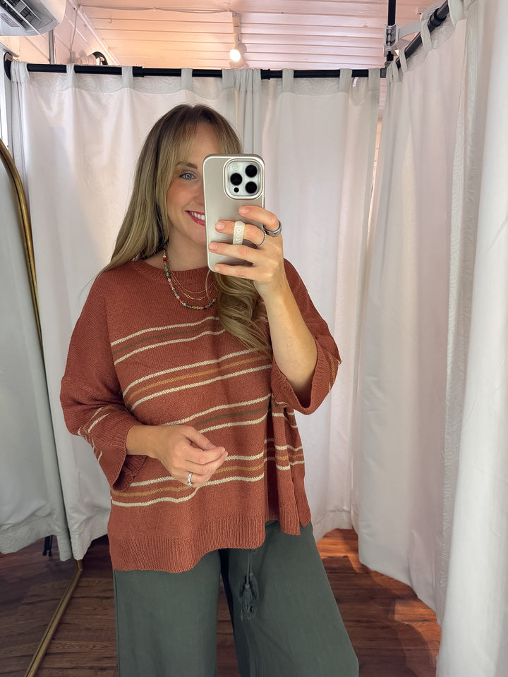 Harvest Striped Relaxed Fit Sweater