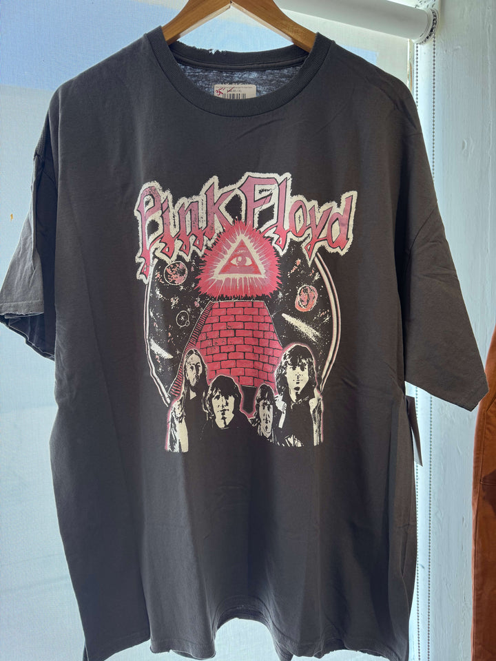 Pink Floyd Seeing Eye Charcoal Thrifted Distressed Tee