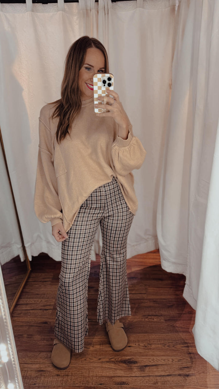 Plaid & Joy Flare Pants