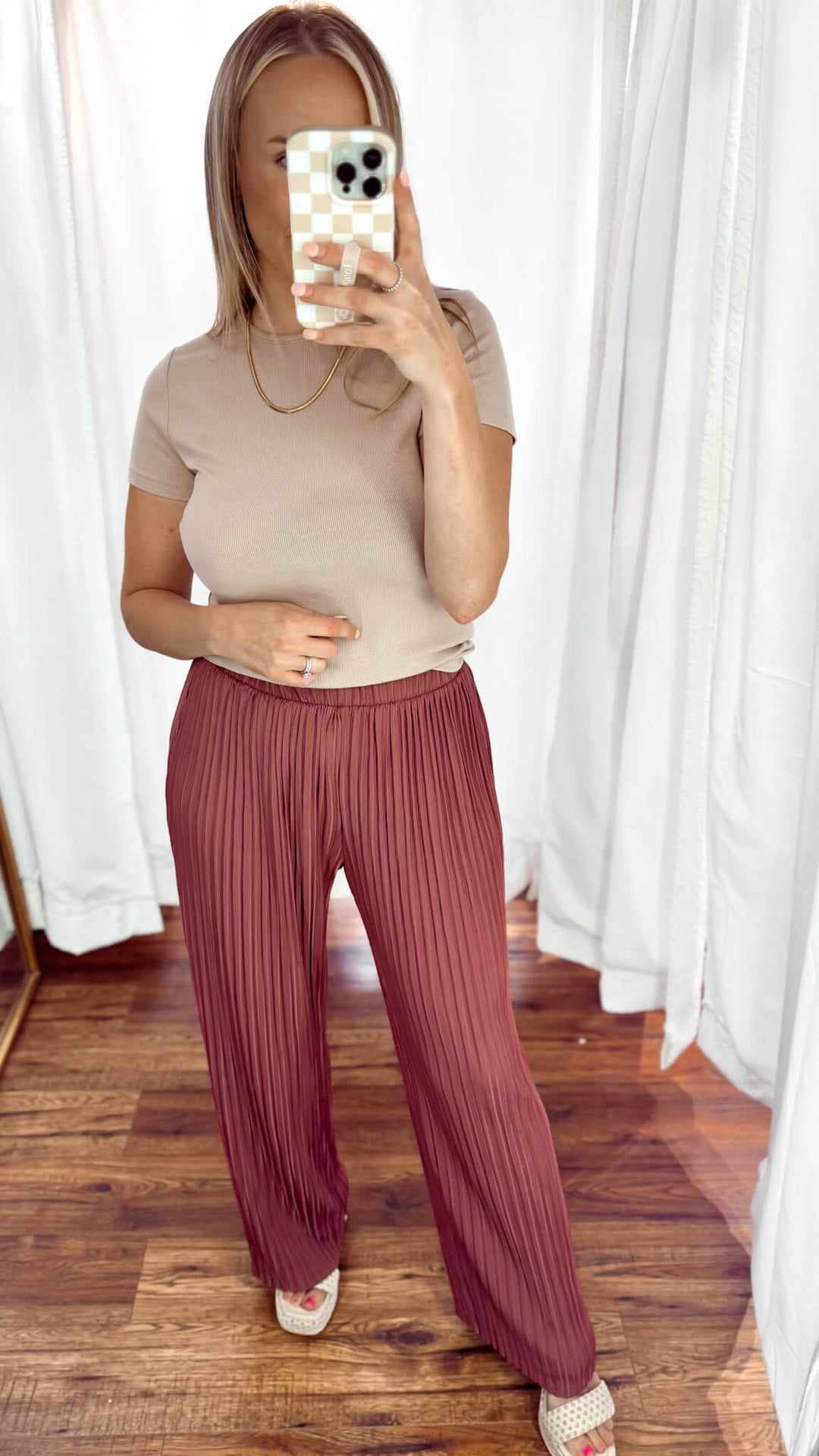 Luxe Pleated Elastic Waist Pants