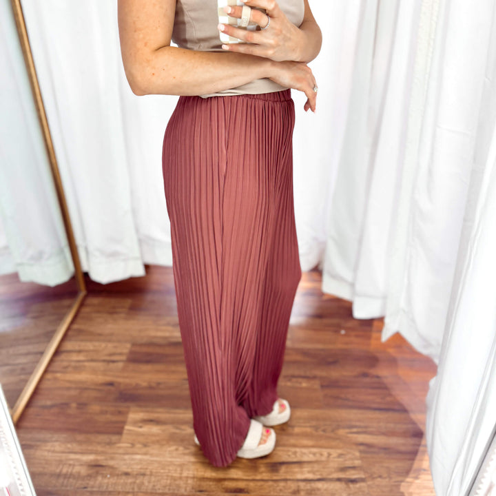 Luxe Pleated Elastic Waist Pants