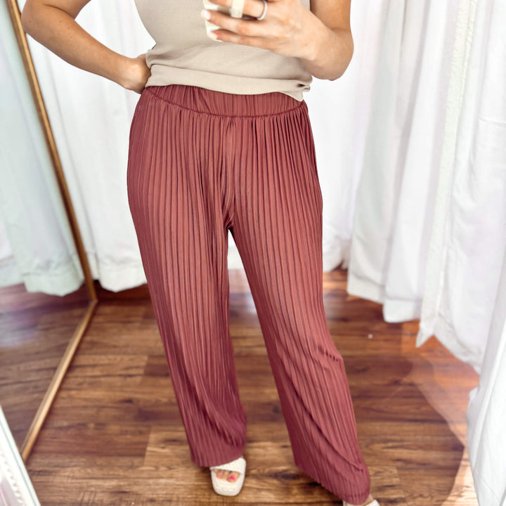 Luxe Pleated Elastic Waist Pants